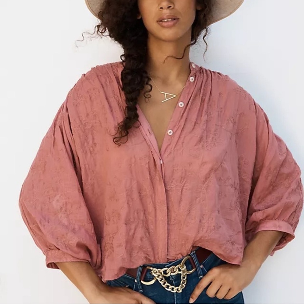 Anthropologie Pilcro embroidered blouse size XS